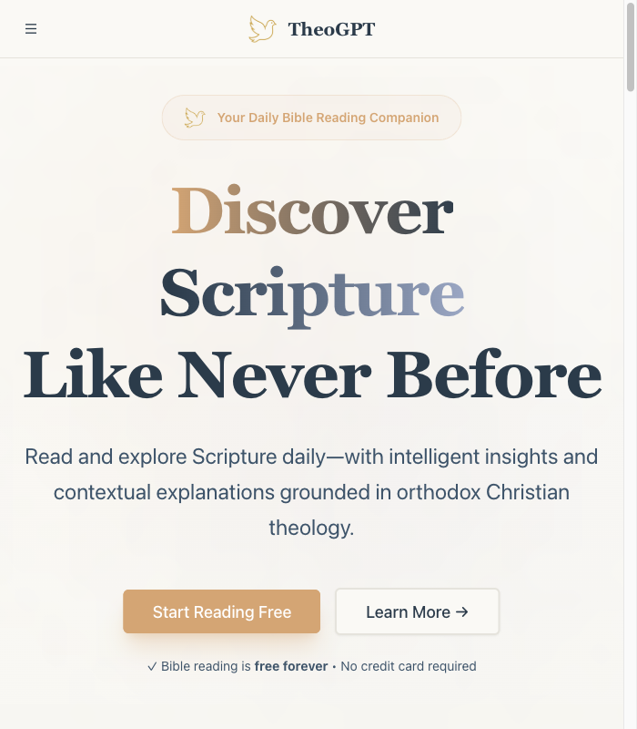 theogpt.ai interface preview
